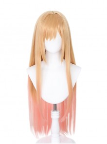 My Dress-Up Darling Kitagawa Marin Halloween Cosplay Orange Gradient Pink Long Straight Wigs