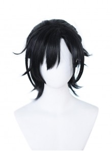 Summer Time Rendering Ajiro Shinpei Halloween Cosplay Male Medium-Length Upturned Black Wigs