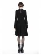 Black Hollow Spiderweb Pattern High Waisted Long Sleeves Punk Dress