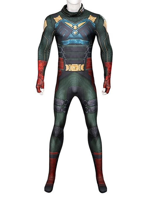 The Boys Soldier Boy Halloween Cosplay Costume Dark Green Bodysuit Set