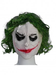 Batman The Dark Knight Joker Halloween Cosplay Accessories Mask With Wig