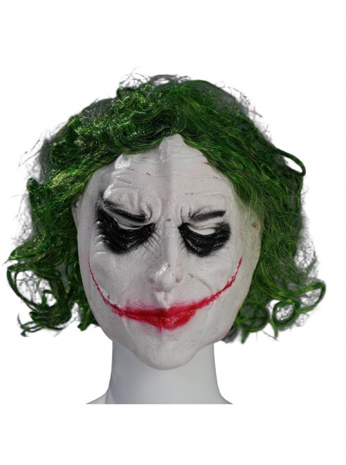Batman The Dark Knight Joker Halloween Cosplay Accessories Mask With Wig