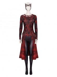Doctor Strange In The Multiverse Of Madness Scarlet Witch Wanda Django Maximoff Halloween Cosplay Costume Bodysuit Full Set