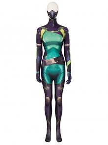 Game Valorant Controller Viper Halloween Cosplay Costume Printing Version Bodysuit Full Set