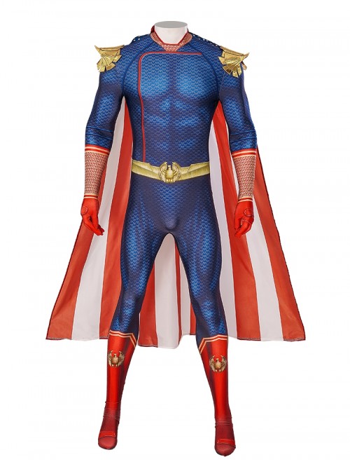 The Boys Homelander Halloween Cosplay Costume Bodysuit Full Set