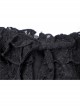 Black Off-shoulder Lace-Up Lace High Waisted Sling Gothic Dress
