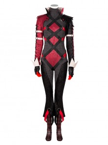 Game Gotham Knights Harley Quinn Halloween Cosplay Costume Bodysuit Set Without Shoes