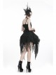 Black Lolita Hollow Lace Tasseled Hem Sling Gothic Dress