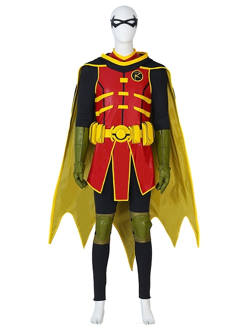Batman And Superman Battle Of The Super Sons Damian Wayne Halloween Cosplay Costume Set Without Boots