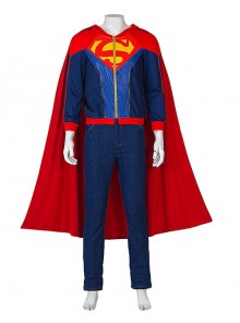Batman And Superman Battle Of The Super Sons Jonathan Kent Halloween Cosplay Costume Set Without Boots
