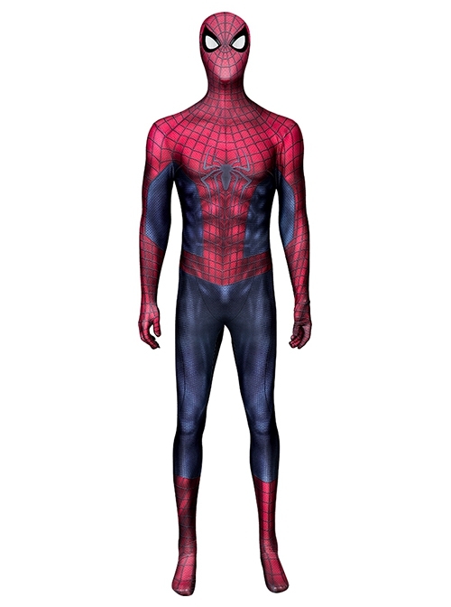 The Amazing Spider-Man 2 Peter Parker Halloween Cosplay Costume Printing Bodysuit Set