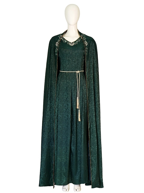 House Of The Dragon Alicent Hightower Halloween Cosplay Costume Green Dress Full Set