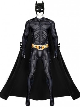 The Dark Knight Batman Halloween Cosplay Costume Black Bodysuit Full Set