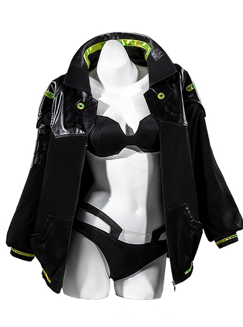 Cyberpunk Edgerunners Rebecca Halloween Cosplay Costume Set Without Shoes