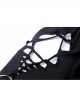Black Long Hooked Flower Sleeves High Waisted Tight Punk Dress