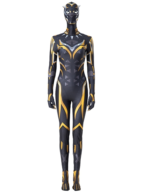 Black Panther Wakanda Forever Shuri Battle Suit Halloween Cosplay Costume Printing Bodysuit Full Set
