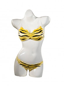 Urusei Yatsura Lum Halloween Cosplay Costume Tiger Stripe Bikini Full Set