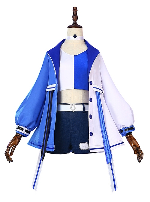 Genshin Impact Lawson Collaboration Naganohara Yoimiya Halloween Cosplay Costume Full Set