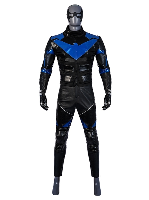 Game Gotham Knights Nightwing Halloween Cosplay Costume Set Without Shoes