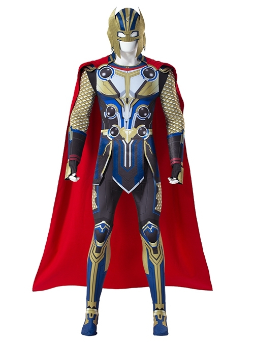 Thor Odinson Halloween Cosplay Costume Printing Version Bodysuit Full Set