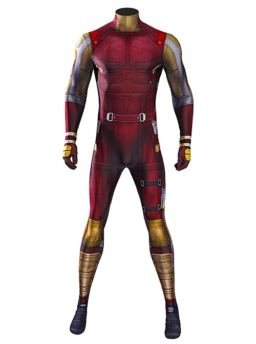 She-Hulk Attorney At Law Version Daredevil Halloween Cosplay Costume Red-Yellow Bodysuit