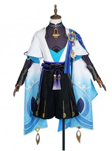 Game Genshin Impact Kunikuzushi Wanderer Balladeer Halloween Cosplay Costume Full Set Without Hat