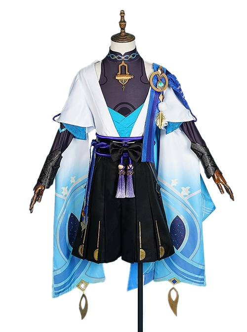 Game Genshin Impact Kunikuzushi Wanderer Balladeer Halloween Cosplay Costume Full Set Without Hat