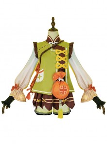 Game Genshin Impact Yaoyao Halloween Cosplay Costume Full Set Without Back Basket