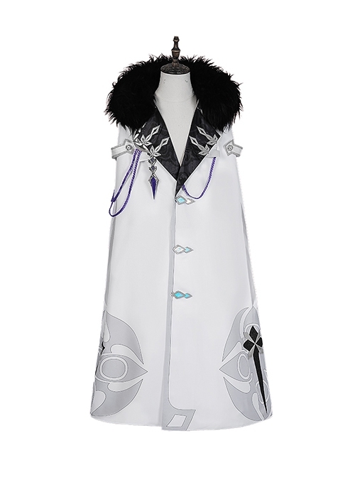 Game Genshin Impact Fatui Harbinger Regrator Pantalone Halloween Cosplay Costume Full Set