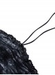 Halter Neck Elastic Hole Black Blue Gothic Style Daily Corset