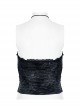 Halter Neck Elastic Hole Black Blue Gothic Style Daily Corset