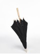 Hollow Thin And Delicate Embroidered Umbrella Frame Wooden Alloy Umbrella Bone Black Gothic Cotton Lace Umbrella