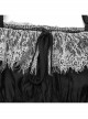 Black Waist One-Shoulder Suspender Court Lace Lace Elastic Elastic Lantern Sleeve Gothic Long-Sleeved Dress