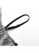 Black Waist One-Shoulder Suspender Court Lace Lace Elastic Elastic Lantern Sleeve Gothic Long-Sleeved Dress