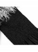 Black Waist One-Shoulder Suspender Court Lace Lace Elastic Elastic Lantern Sleeve Gothic Long-Sleeved Dress
