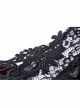 Black Lace Embroidery Long Sleeves Red Velvet Gothic Dress