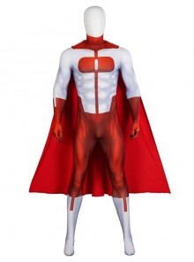 Invincible Omni-Man Nolan Grayson Halloween Cosplay Costume Printing Bodysuit Full Set
