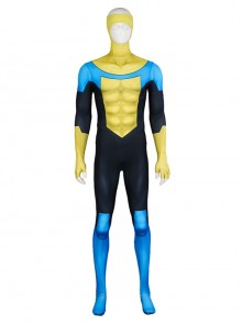 Invincible Mark Grayson Halloween Cosplay Costume Printing Bodysuit Full Set