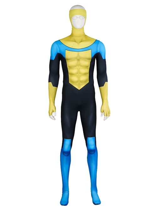 Invincible Mark Grayson Halloween Cosplay Costume Printing Bodysuit Full Set