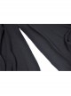 Black Chest Lace-Up Long Sleeves Slit Hem Punk Rock Long Dress