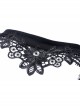Black Lolita Halter Lace-Up Lace Embroidery With Necklace Gothic Dress
