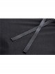 Black Chest Lace-Up Off-Shoulder Lace Sleeves Gothic Dress