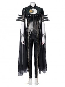 Game Bayonetta Halloween Cosplay Costume Black Bodysuit Full Set