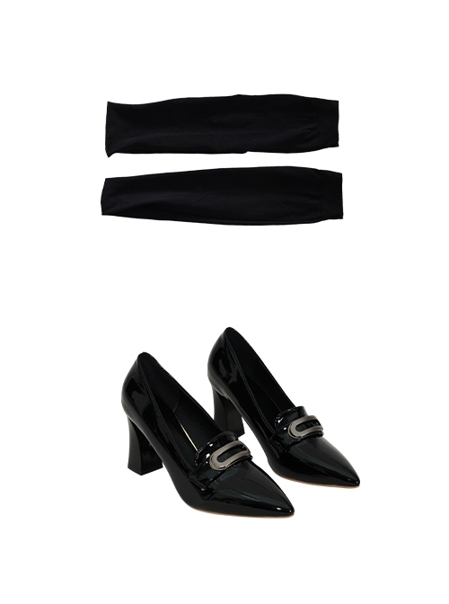 Wednesday Addams School Ball Dress Halloween Cosplay Accessories Black Shoes And Socks