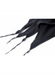 Black Off-Shoulder Chest Metal Straps Long Hem Punk Dress