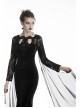 Black Chest Hollow Gauze Embroidery Mermaid Hem Gothic Maxi Dress