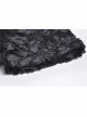 Black Chest Hollow Gauze Embroidery Mermaid Hem Gothic Maxi Dress