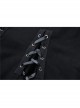 Black V-Neck Chest Star Bandage Lace-Up Long Gauze Sleeves Punk Dress