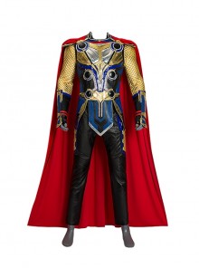 Thor Love And Thunder Thor Odinson Long Sleeves Version Halloween Cosplay Costume Armor And Red Cloak