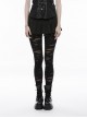Gothic Black Mesh Close Fitting Long Leggings
